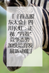 「直击股东大会」四川长虹：正视“内卷”竞争态势 加快培育发展新动能