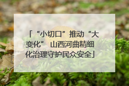 “小切口”推动“大变化” 山西河曲精细化治理守护民众安全