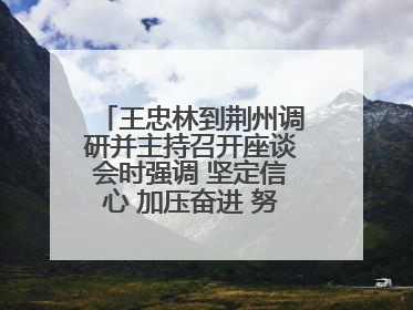 王忠林到荆州调研并主持召开座谈会时强调 坚定信心 加压奋进 努力当好江汉平原高质量发展排头兵