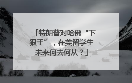 特朗普对哈佛“下狠手”，在美留学生未来何去何从？