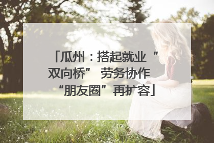 瓜州：搭起就业“双向桥” 劳务协作“朋友圈”再扩容
