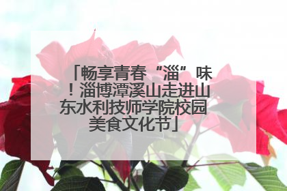 畅享青春“淄”味！淄博潭溪山走进山东水利技师学院校园美食文化节