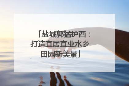 盐城郭猛护西：打造宜居宜业水乡田园新美景