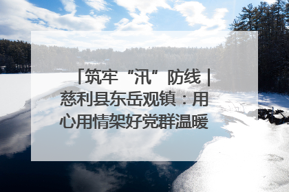 筑牢“汛”防线｜慈利县东岳观镇：用心用情架好党群温暖悠长的“连心桥”