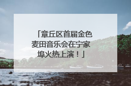章丘区首届金色麦田音乐会在宁家埠火热上演！