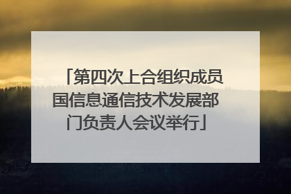 第四次上合组织成员国信息通信技术发展部门负责人会议举行