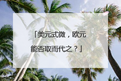 美元式微，欧元能否取而代之？