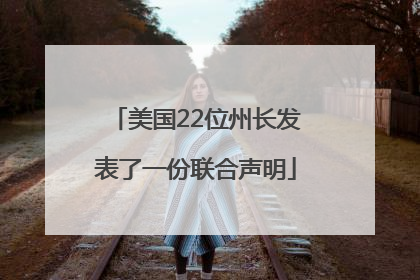 美国22位州长发表了一份联合声明