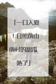 一口入夏！日照前山前村的甜瓜熟了