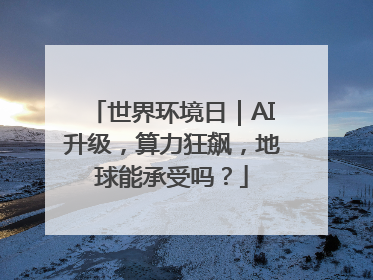 世界环境日｜AI升级，算力狂飙，地球能承受吗？