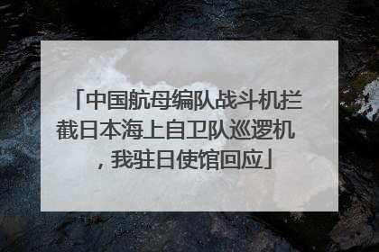 中国航母编队战斗机拦截日本海上自卫队巡逻机，我驻日使馆回应