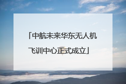 中航未来华东无人机飞训中心正式成立