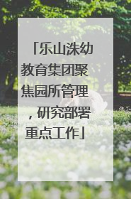 乐山洙幼教育集团聚焦园所管理，研究部署重点工作