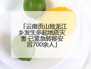 云南贡山独龙江乡发生多起地质灾害 已紧急转移安置700余人