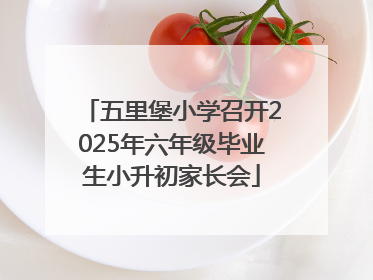 五里堡小学召开2025年六年级毕业生小升初家长会