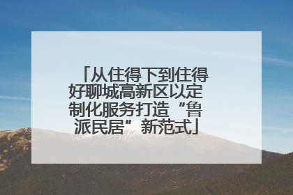 从住得下到住得好聊城高新区以定制化服务打造“鲁派民居”新范式