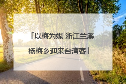 以梅为媒 浙江兰溪杨梅乡迎来台湾客