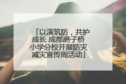 以演筑防，共护成长 成都磨子桥小学分校开展防灾减灾宣传周活动