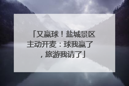 又赢球！盐城景区主动开麦：球我赢了，旅游我请了