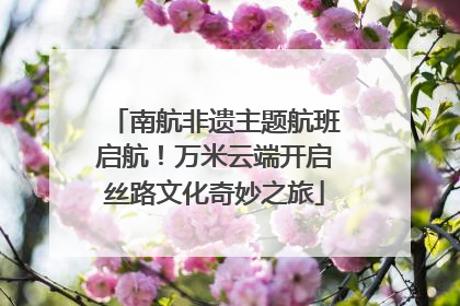 南航非遗主题航班启航！万米云端开启丝路文化奇妙之旅