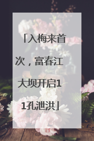 入梅来首次，富春江大坝开启11孔泄洪