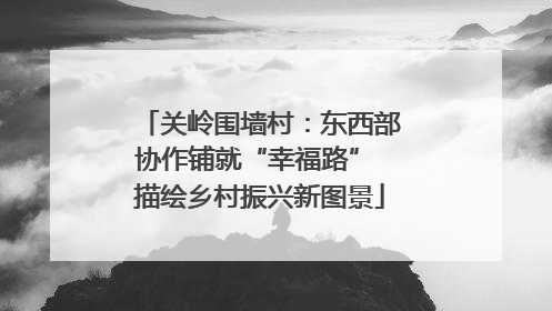 关岭围墙村：东西部协作铺就“幸福路” 描绘乡村振兴新图景