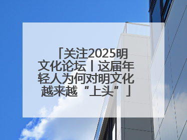关注2025明文化论坛丨这届年轻人为何对明文化越来越“上头”