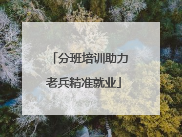 分班培训助力老兵精准就业