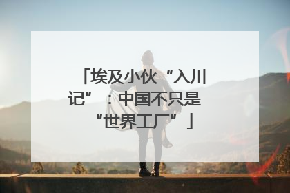 埃及小伙“入川记”：中国不只是“世界工厂”