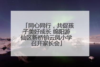 同心同行，共促孩子美好成长 绵阳游仙区新桥镇云凤小学召开家长会