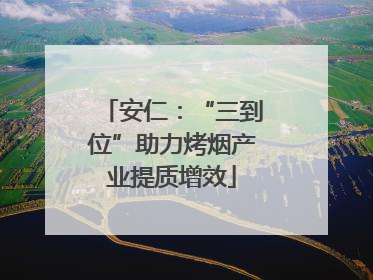 安仁：“三到位”助力烤烟产业提质增效