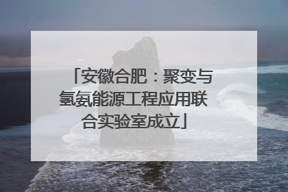 安徽合肥：聚变与氢氨能源工程应用联合实验室成立