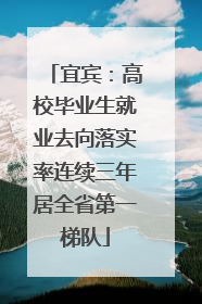 宜宾：高校毕业生就业去向落实率连续三年居全省第一梯队