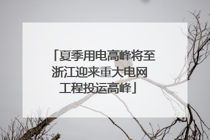夏季用电高峰将至 浙江迎来重大电网工程投运高峰