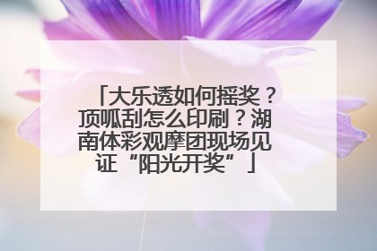 大乐透如何摇奖？顶呱刮怎么印刷？湖南体彩观摩团现场见证“阳光开奖”