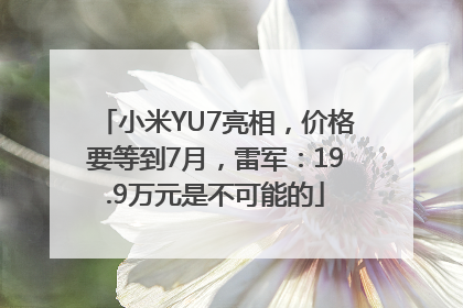 小米YU7亮相，价格要等到7月，雷军：19.9万元是不可能的