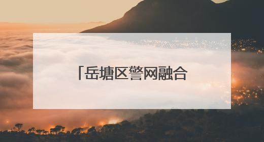 岳塘区警网融合 打通基层治理“最后一公里”