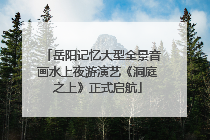 岳阳记忆大型全景音画水上夜游演艺《洞庭之上》正式启航