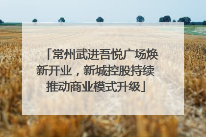 常州武进吾悦广场焕新开业，新城控股持续推动商业模式升级