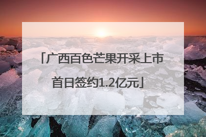广西百色芒果开采上市 首日签约1.2亿元
