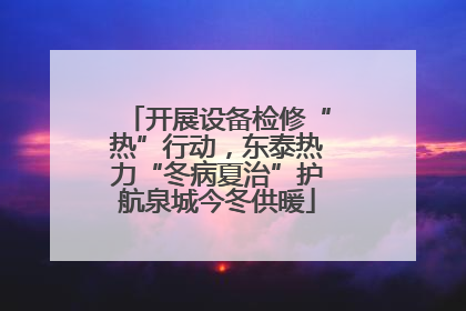 开展设备检修“热”行动，东泰热力“冬病夏治”护航泉城今冬供暖