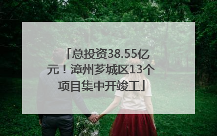 总投资38.55亿元！漳州芗城区13个项目集中开竣工
