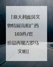 意大利庞贝文物特展亮相广西 103件/套珍品再现古罗马文明