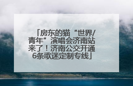 房东的猫“世界/青年”演唱会济南站来了！济南公交开通6条歌迷定制专线