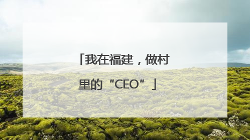 我在福建，做村里的“CEO”