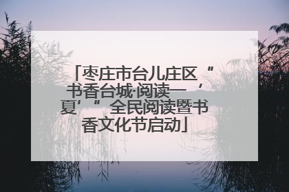 枣庄市台儿庄区“书香台城·阅读一‘夏’”全民阅读暨书香文化节启动