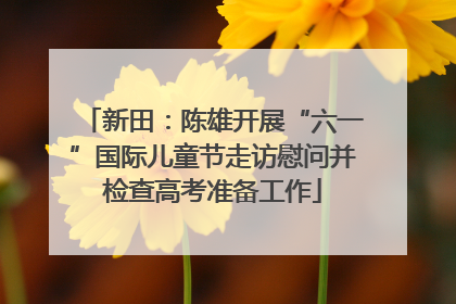 新田：陈雄开展“六一”国际儿童节走访慰问并检查高考准备工作