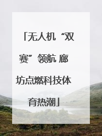无人机“双赛”领航 廊坊点燃科技体育热潮