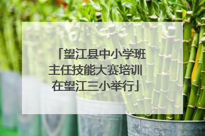 望江县中小学班主任技能大赛培训在望江三小举行