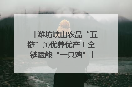 潍坊峡山农品“五链”③优养优产！全链赋能“一只鸡”